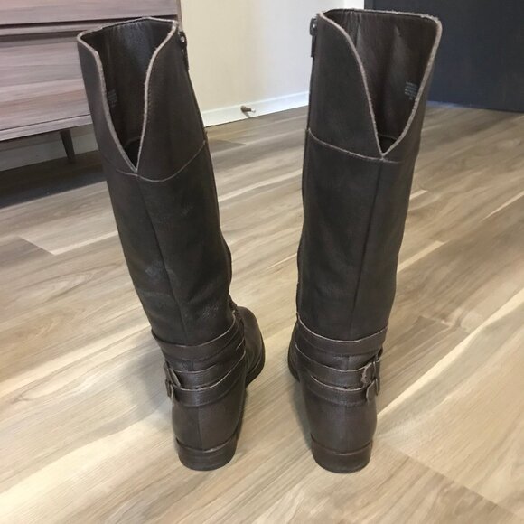 Blakely Ladies Dark Brown Tall Leather Riding Boots Size 8 - Picture 3 of 7